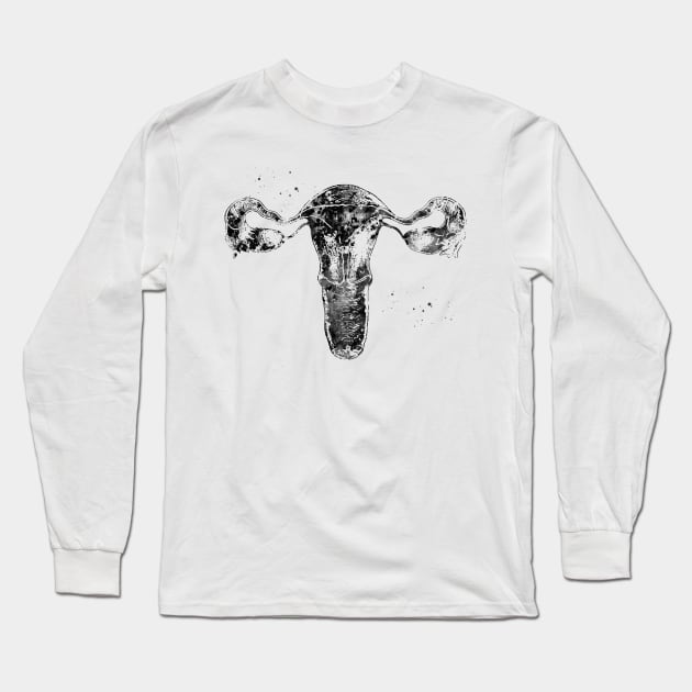 Female Reproductive System Long Sleeve T-Shirt by erzebeth